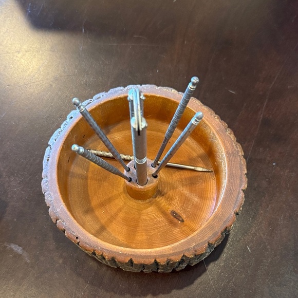 Wooden and Silver Ring Toss Game - Picture 3 of 7